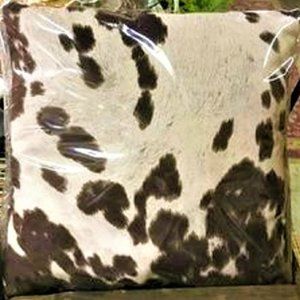 Throw Pillow - Faux Fur - Faux Cow Hide